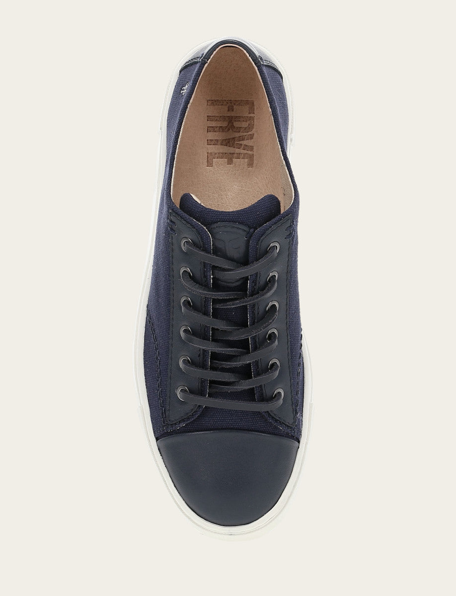 Frye Women's Navy Ivy Canvas Low Lace Sneakers Navy