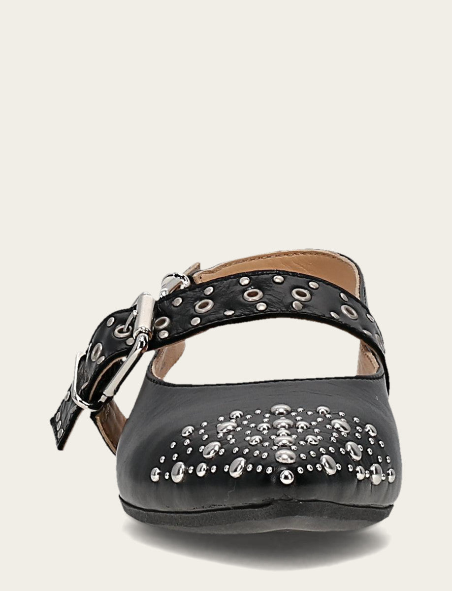 Frye Women's Black Heather Slingback Studded Shoe Black