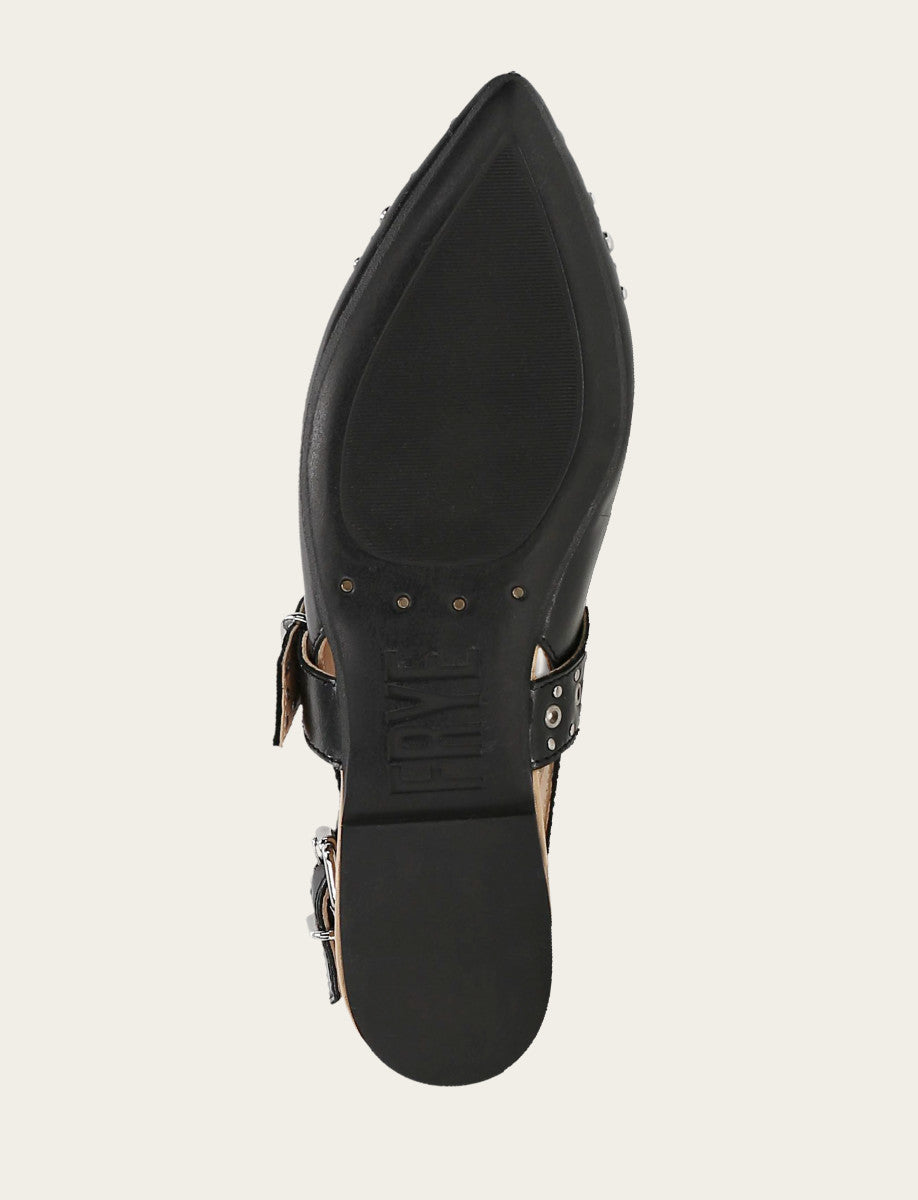 Frye Women's Black Heather Slingback Studded Shoe Black
