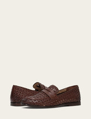 Frye Faith Woven Loafer Dark Brown