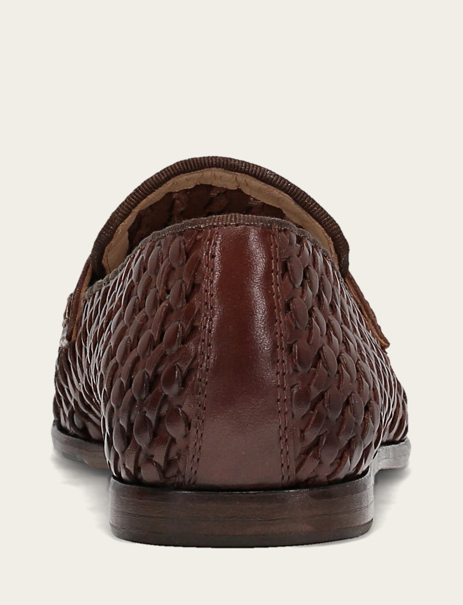 Frye Faith Woven Loafer Dark Brown