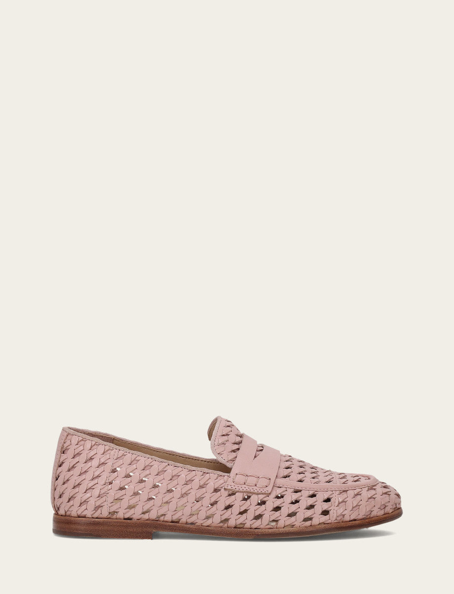 Frye Faith Woven Loafer Cameo Rose