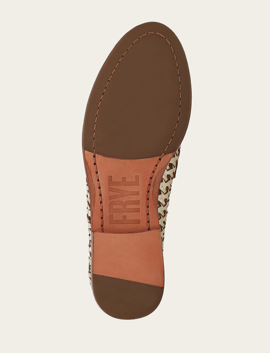 Frye Faith Woven Loafer Gold