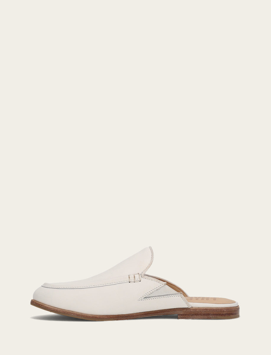 Frye Faith Mule White