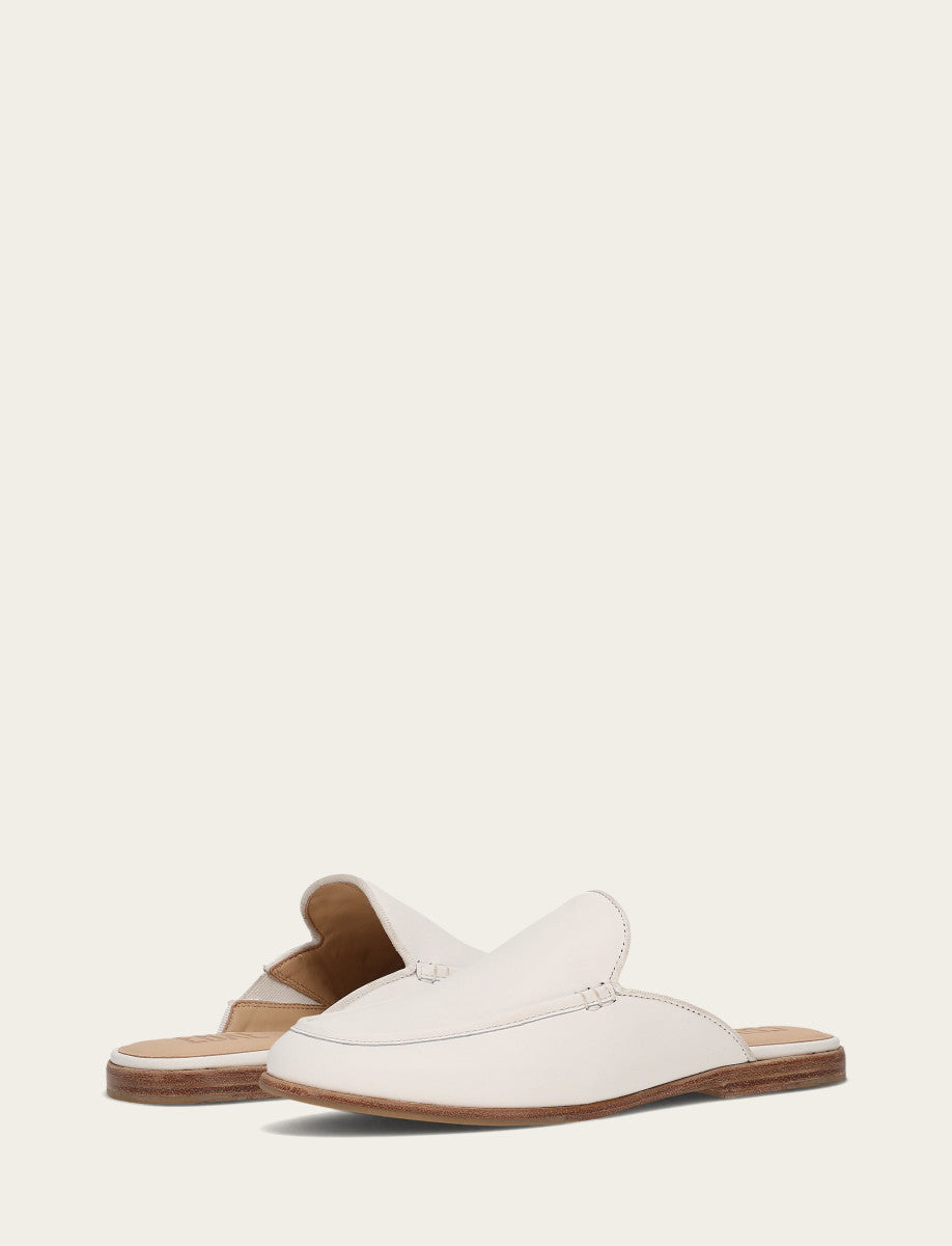 Frye Faith Mule White