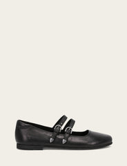 Frye Women's Black Carson Multi Mary Jane Flats Black