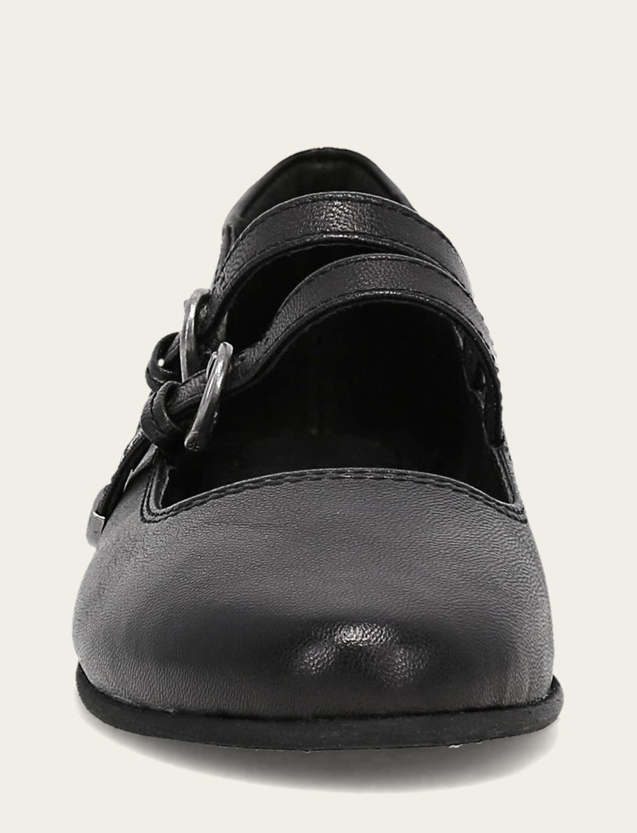 Frye Women's Black Carson Multi Mary Jane Flats Black