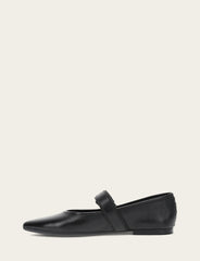 Frye Women's Black Heather Buckle Mary Jane Flats Black