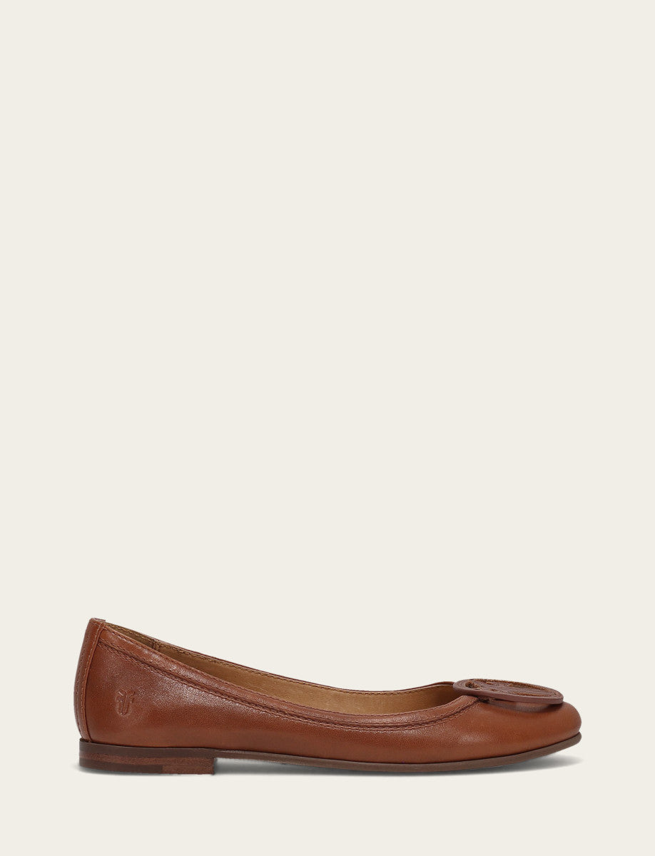 Frye Women's Cinnamon Carson Logo Ballet Shoe Cinnamon