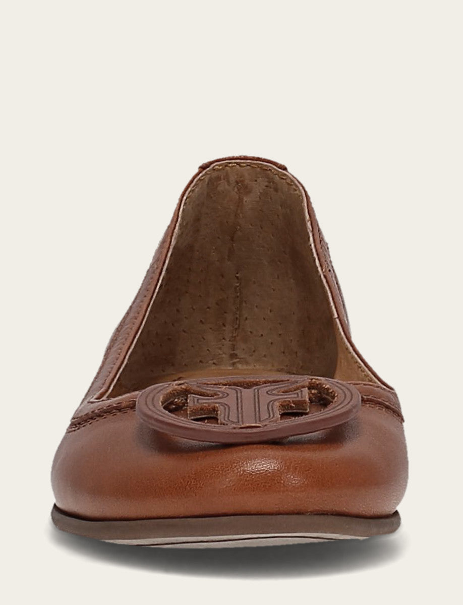 Frye Women's Cinnamon Carson Logo Ballet Shoe Cinnamon