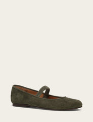Frye Women's Dark Olive Emma Elastic Mary Jane Shoe Dark Olive