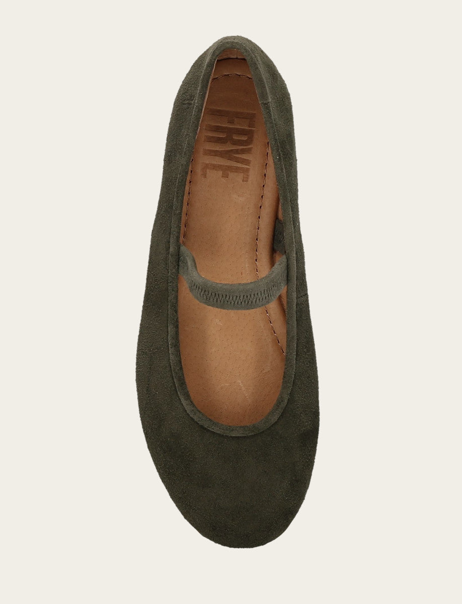 Frye Women's Dark Olive Emma Elastic Mary Jane Shoe Dark Olive