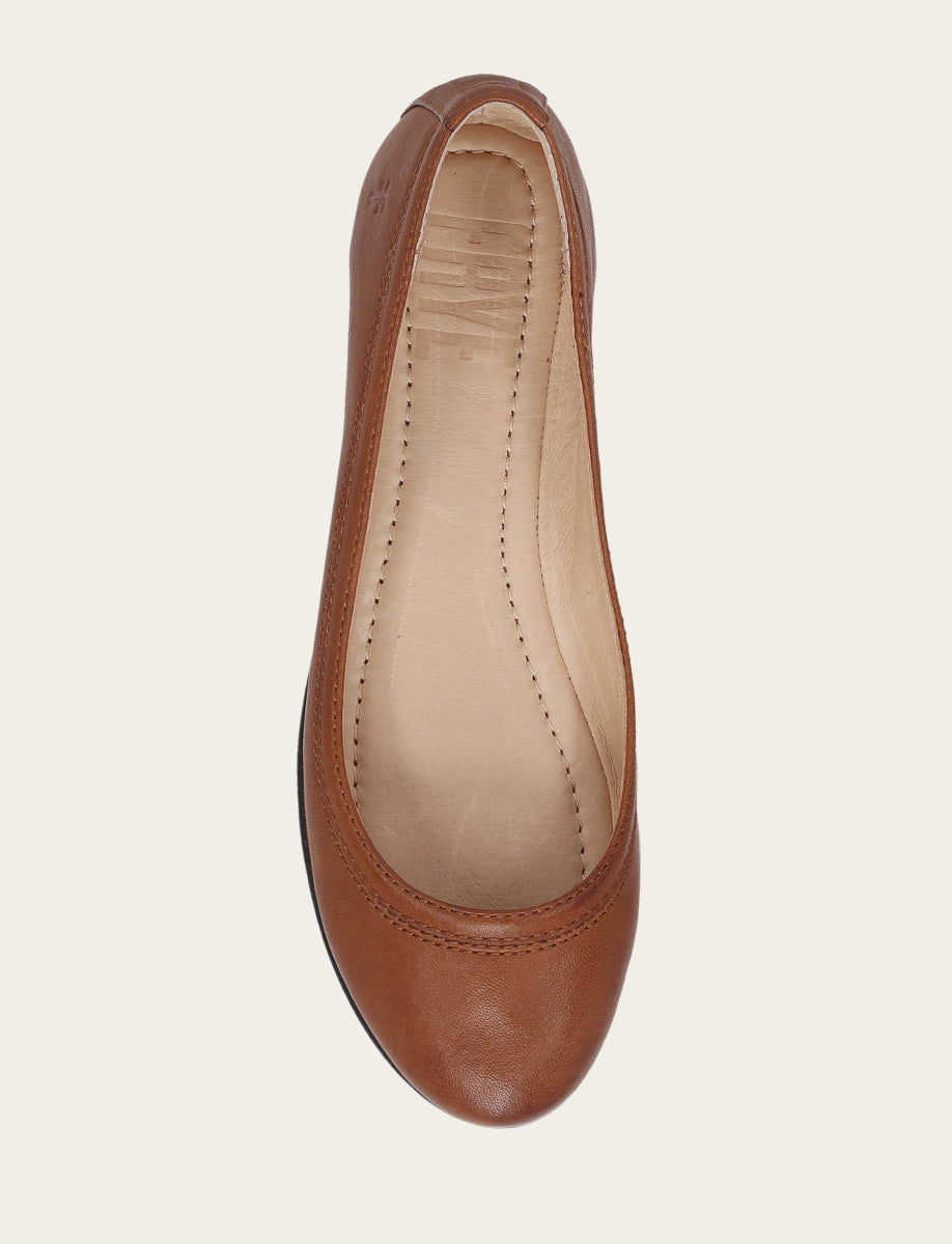 Frye Women's Cognac Carson Ballet Flats Cognac