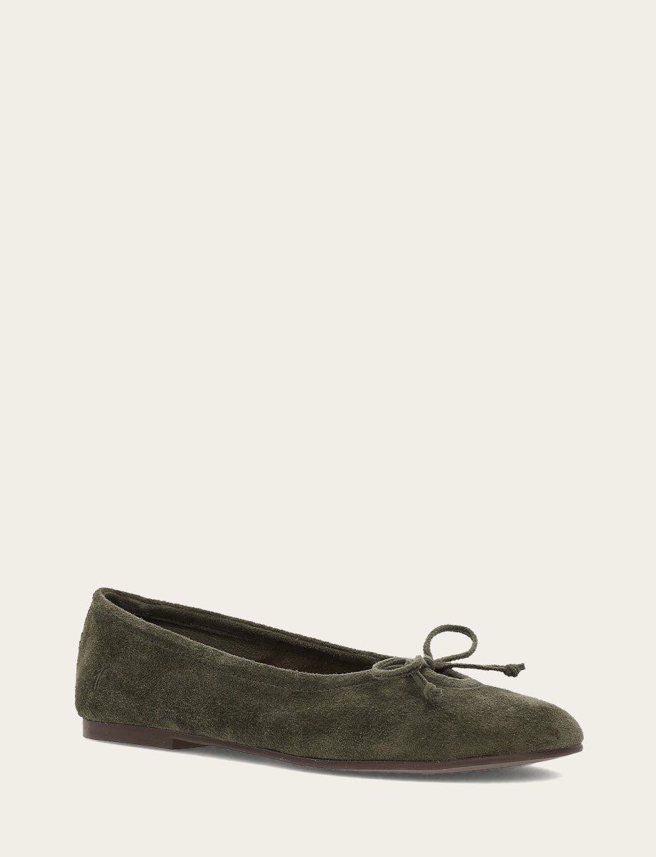 Frye Women's Dark Olive Emma Ballet Shoe Dark Olive