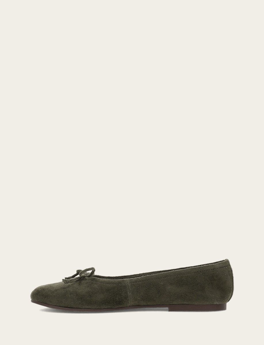 Frye Women's Dark Olive Emma Ballet Shoe Dark Olive