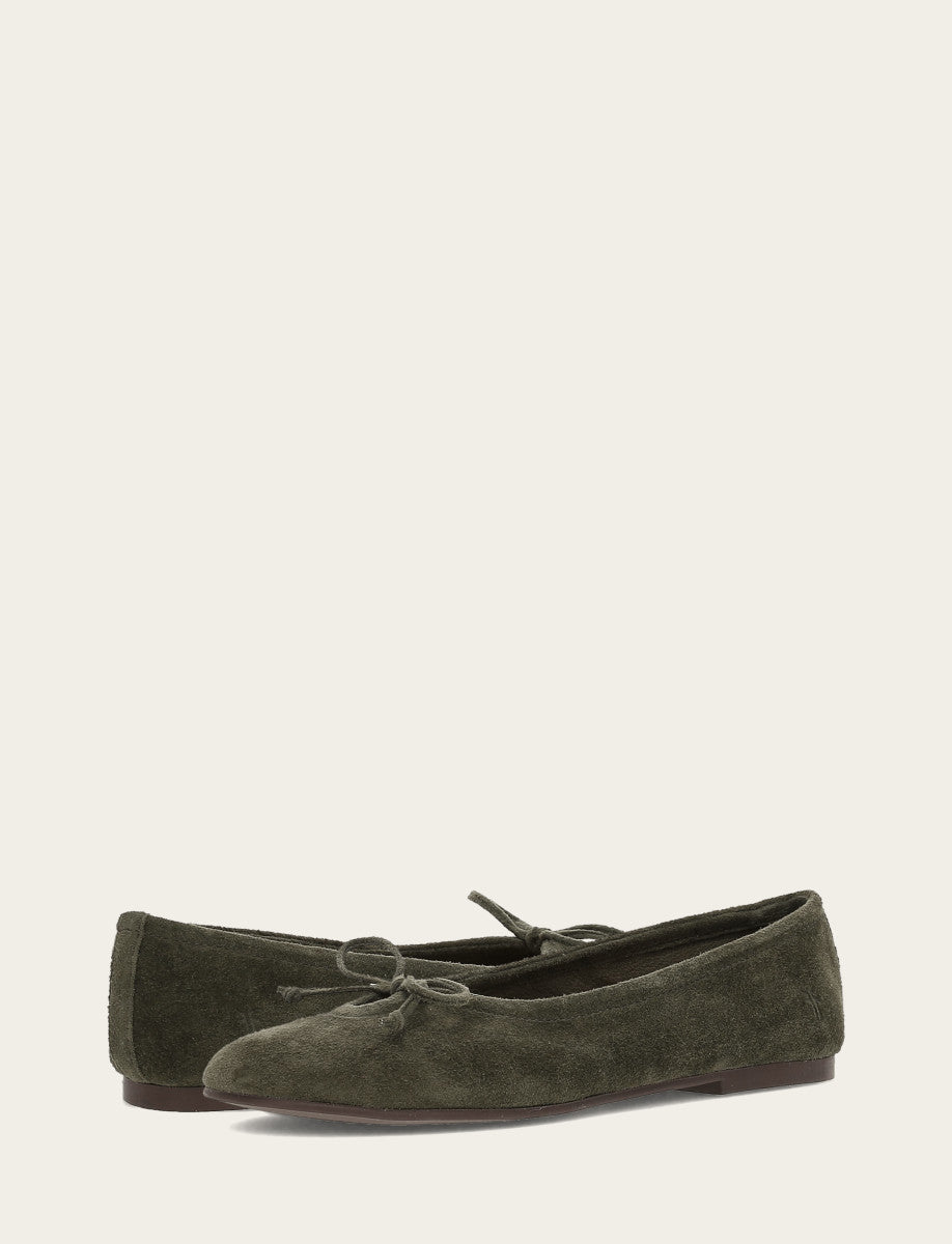 Frye Women's Dark Olive Emma Ballet Shoe Dark Olive