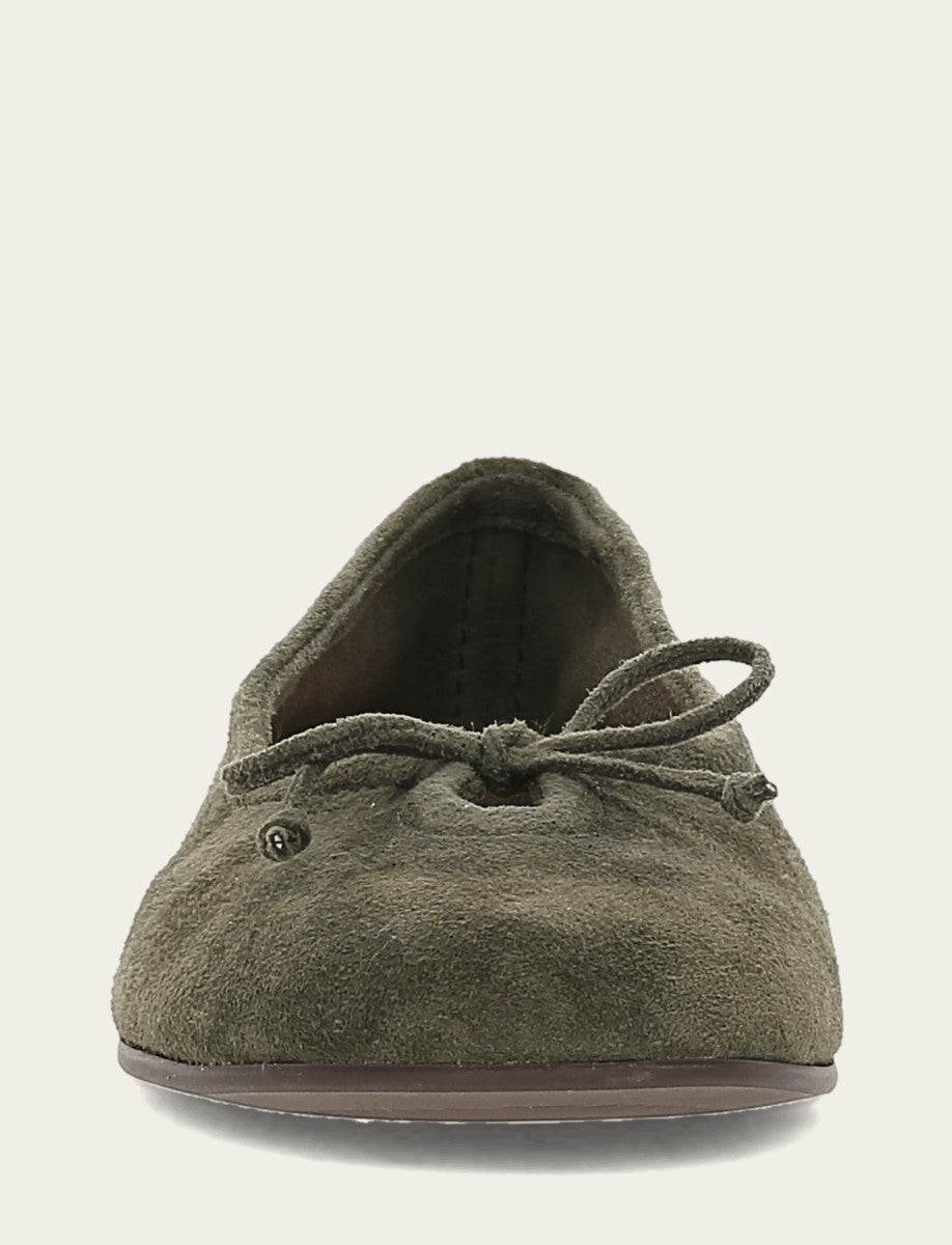 Frye Women's Dark Olive Emma Ballet Shoe Dark Olive