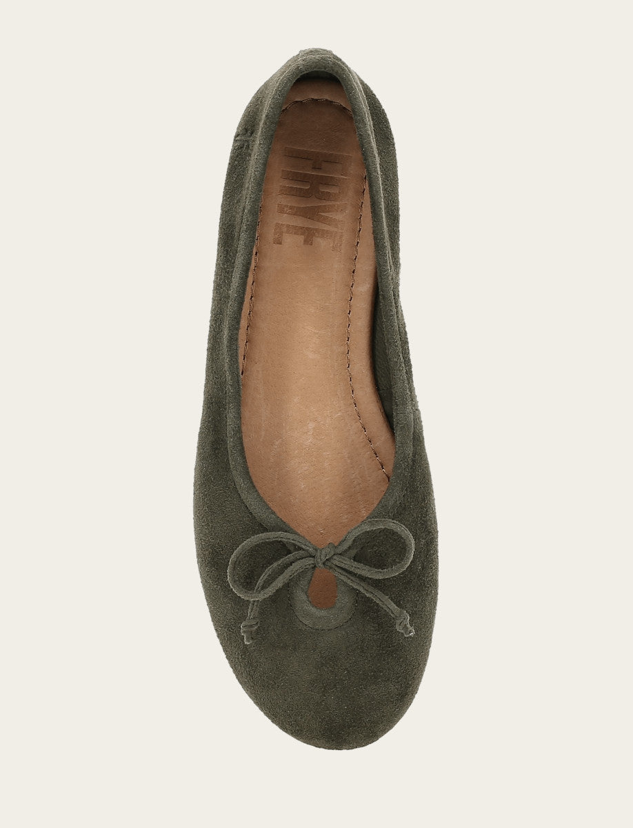 Frye Women's Dark Olive Emma Ballet Shoe Dark Olive