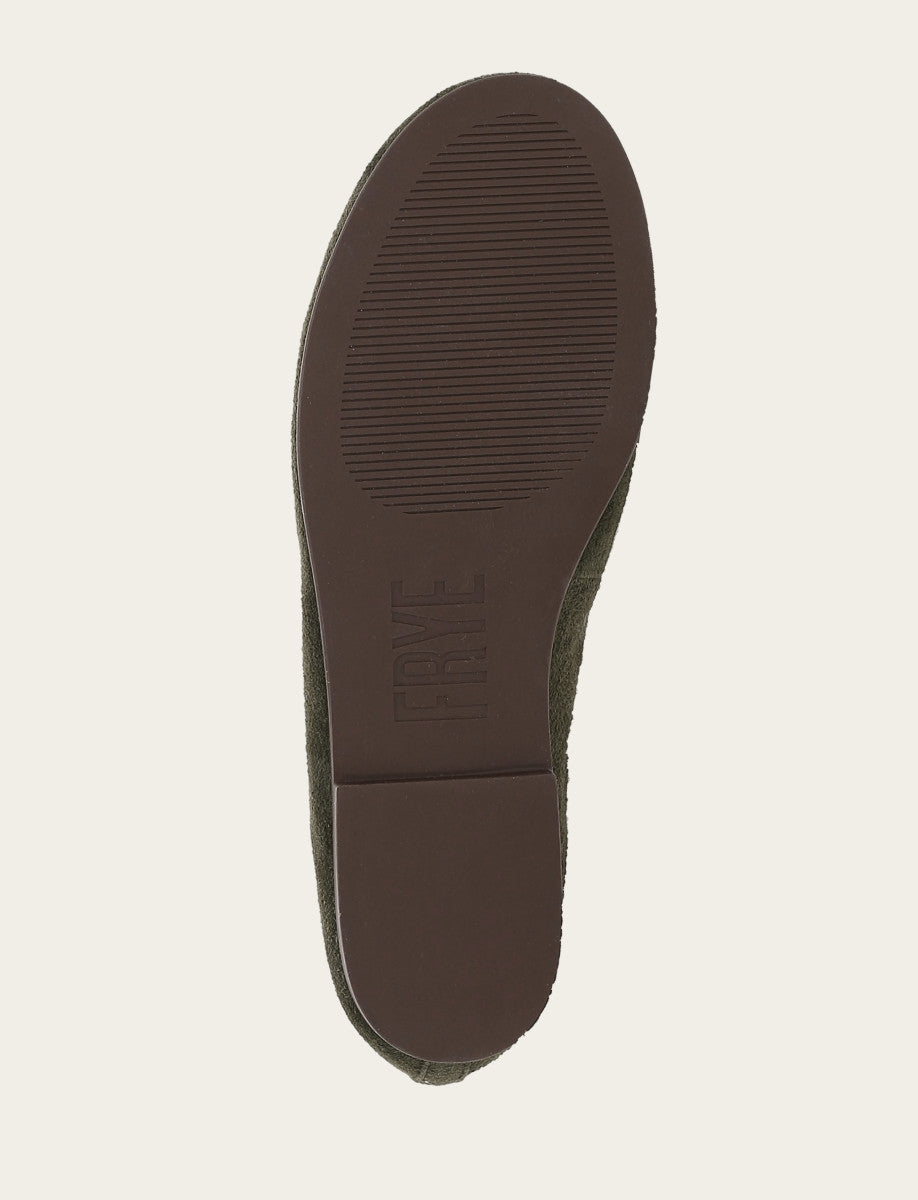 Frye Women's Dark Olive Emma Ballet Shoe Dark Olive