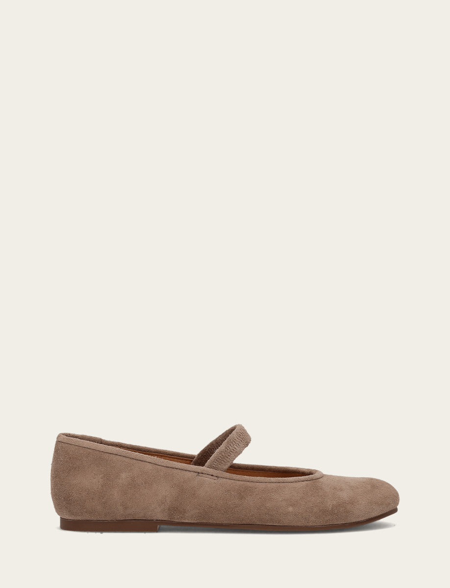Frye Women's Dark Taupe Emma Elastic Mary Jane Shoe Dark Taupe