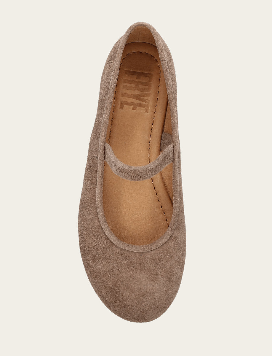 Frye Women's Dark Taupe Emma Elastic Mary Jane Shoe Dark Taupe