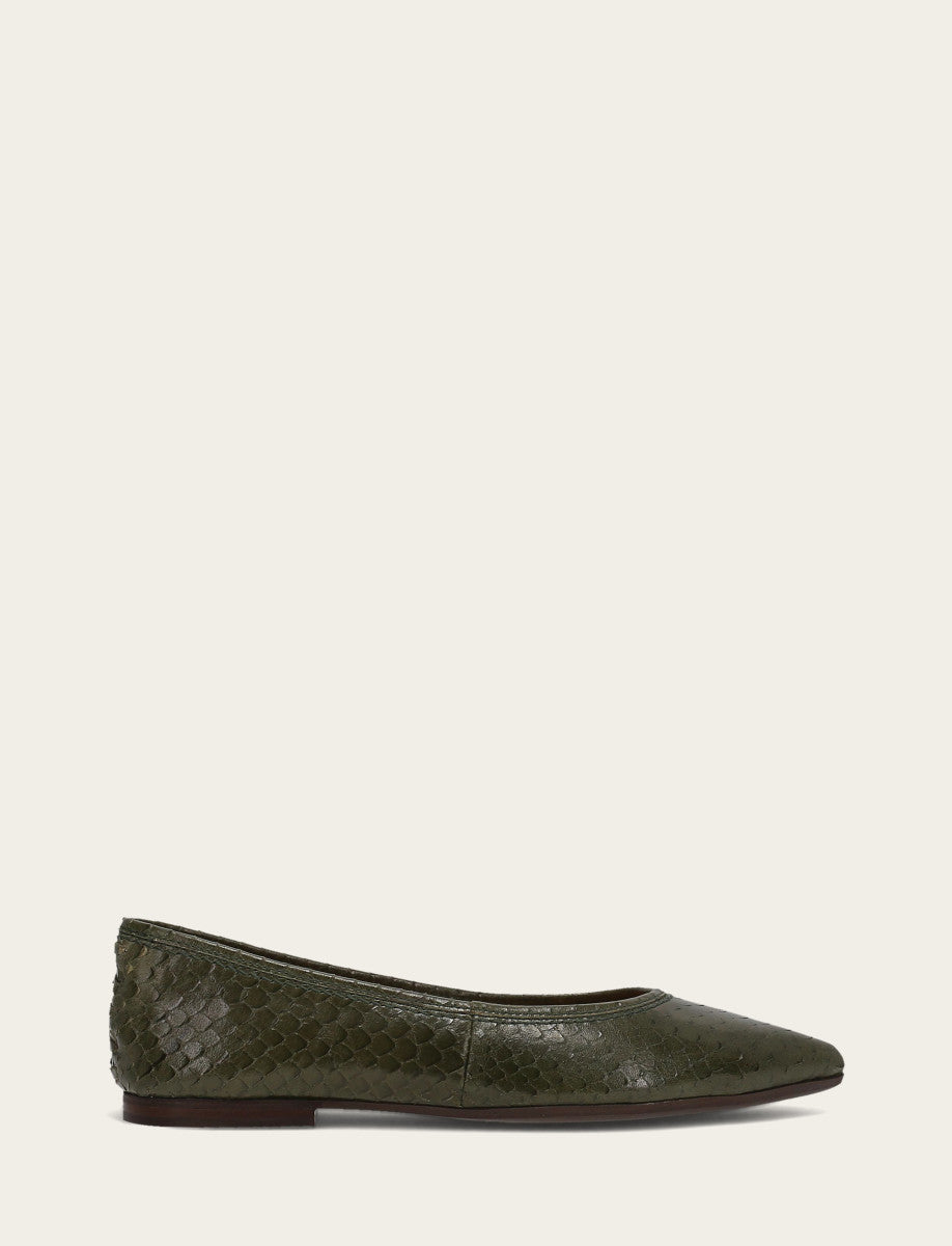 Frye Women's Dark Olive Heather Ballet Shoe Dark Olive