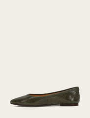 Frye Women's Dark Olive Heather Ballet Shoe Dark Olive