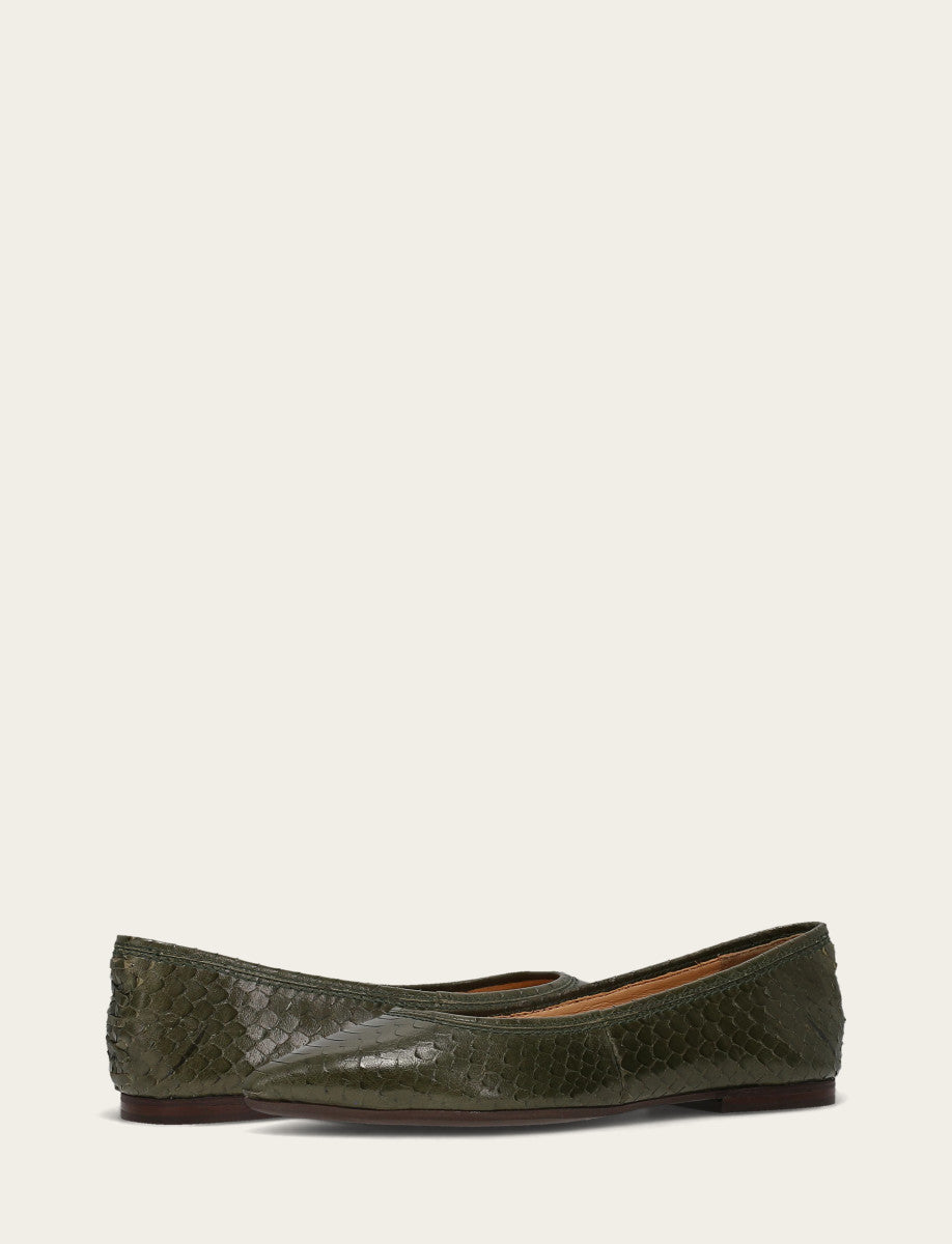 Frye Women's Dark Olive Heather Ballet Shoe Dark Olive