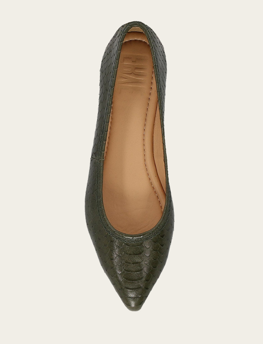 Frye Women's Dark Olive Heather Ballet Shoe Dark Olive