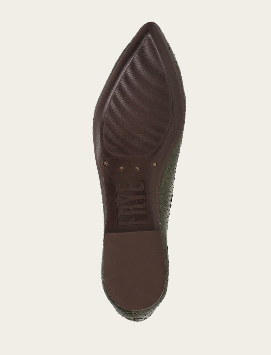 Frye Women's Dark Olive Heather Ballet Shoe Dark Olive