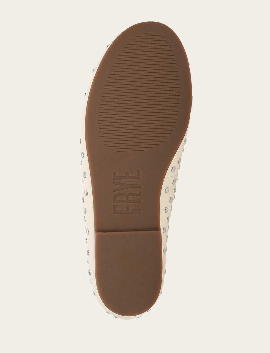 Frye Women's Ecru Emma Studded Mary Jane Shoe Ecru