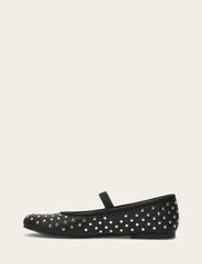 Frye Women's Black Emma Studded Mary Jane Shoe Black
