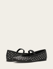 Frye Women's Black Emma Studded Mary Jane Shoe Black