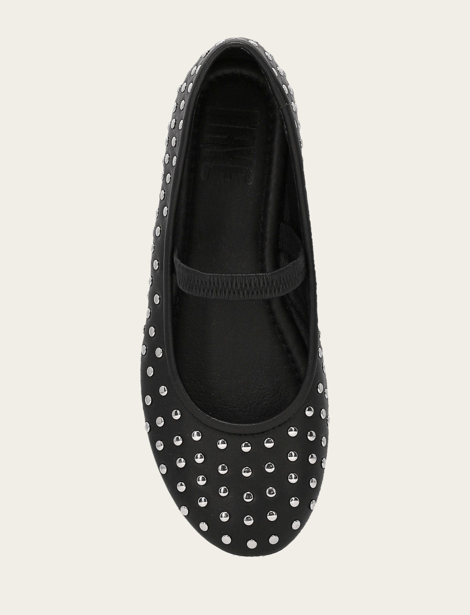 Frye Women's Black Emma Studded Mary Jane Shoe Black