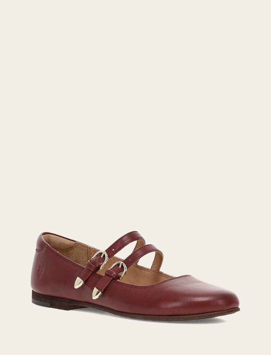 Frye Women's Cranberry Carson Multi Mary Jane Shoe Cranberry