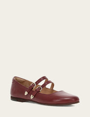 Frye Women's Cranberry Carson Multi Mary Jane Shoe Cranberry