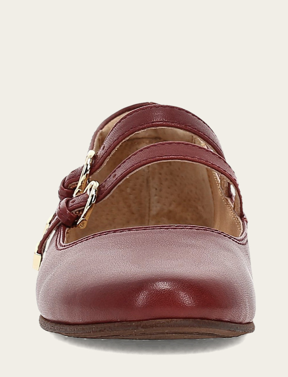 Frye Women's Cranberry Carson Multi Mary Jane Shoe Cranberry