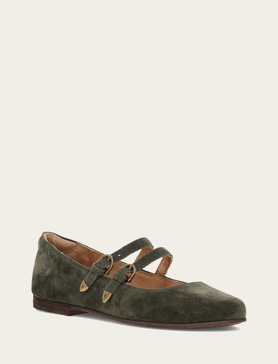 Frye Women's Dark Olive Carson Multi Mary Jane Shoe Dark Olive