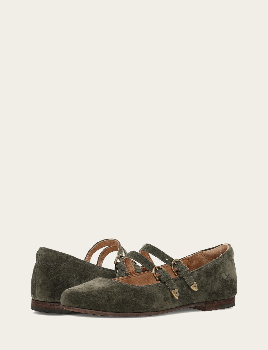 Frye Women's Dark Olive Carson Multi Mary Jane Shoe Dark Olive