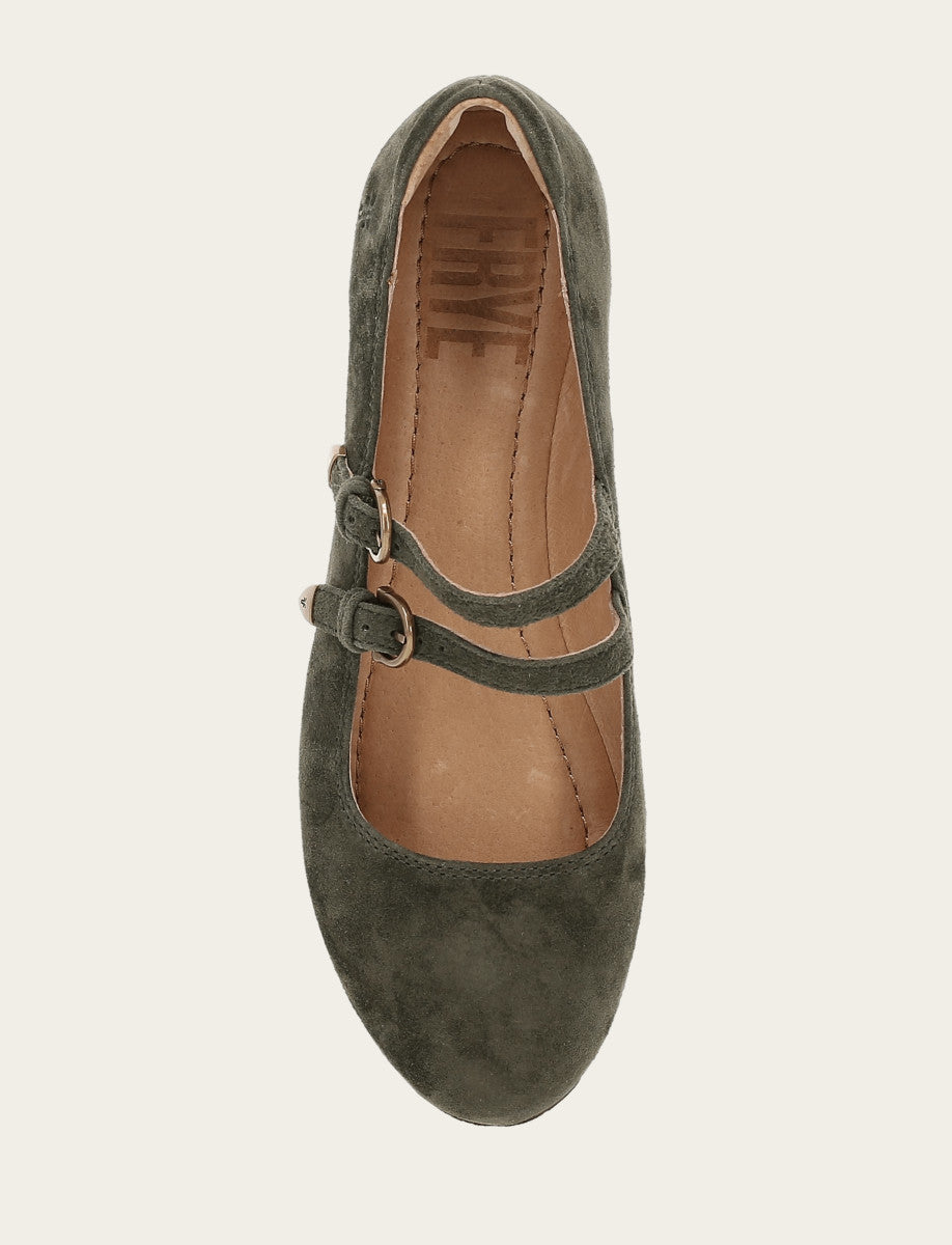 Frye Women's Dark Olive Carson Multi Mary Jane Shoe Dark Olive