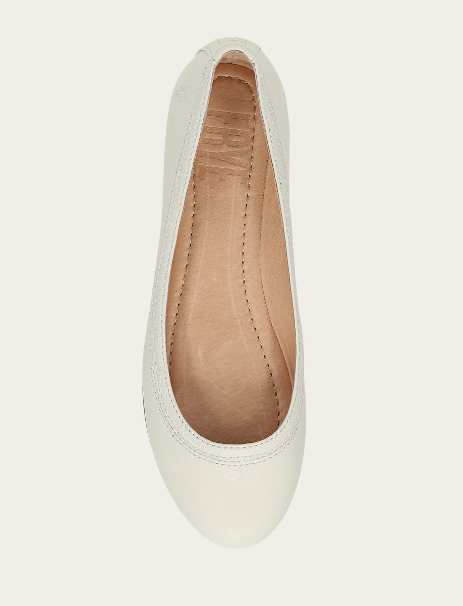 Frye Women's White Carson Ballet Flats White