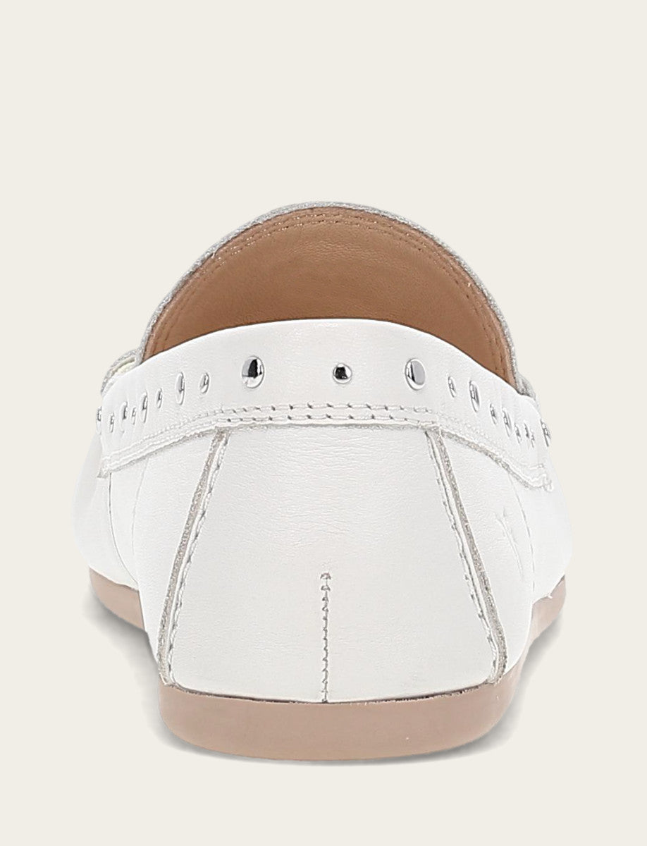 Frye Women's White Naya Stud Moc Loafers White