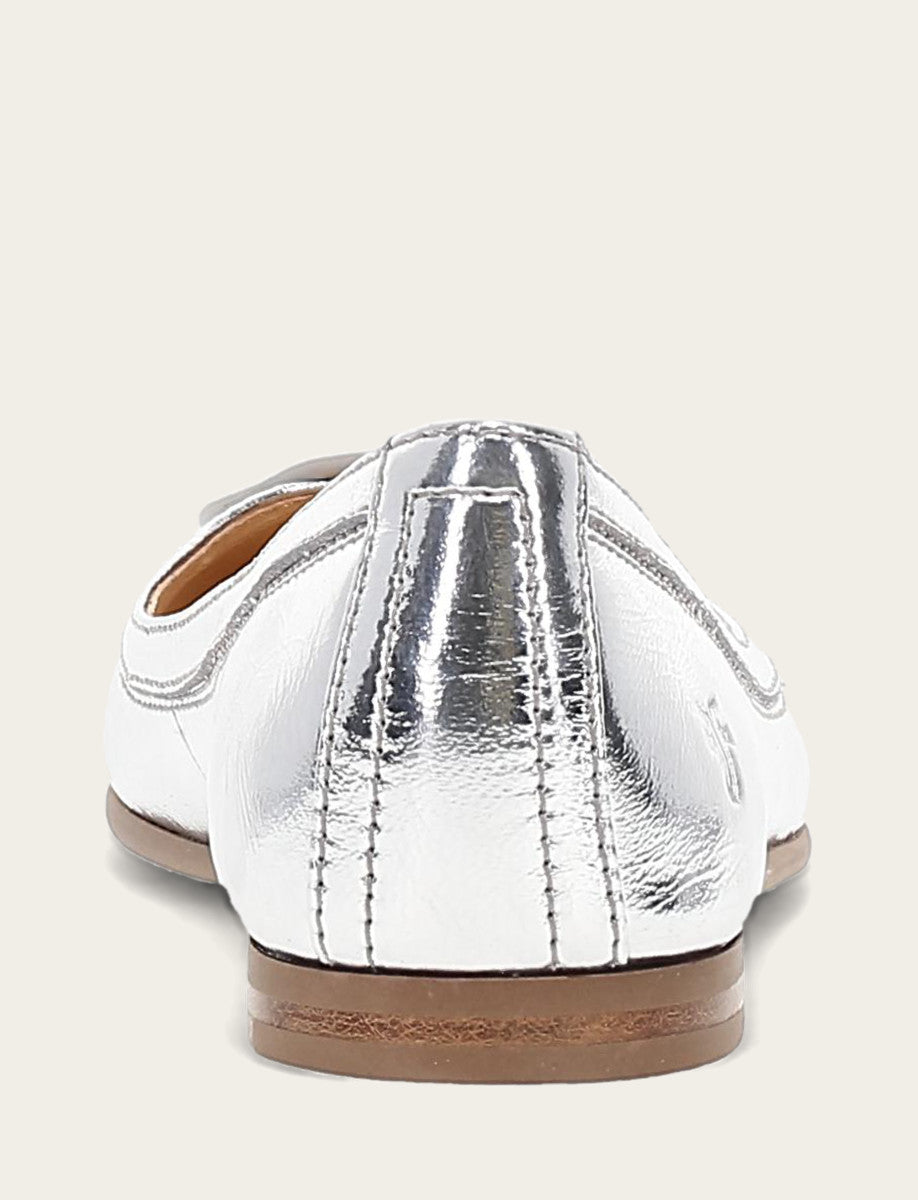 Frye Women's Silver Carson Logo Ballet Flats Silver
