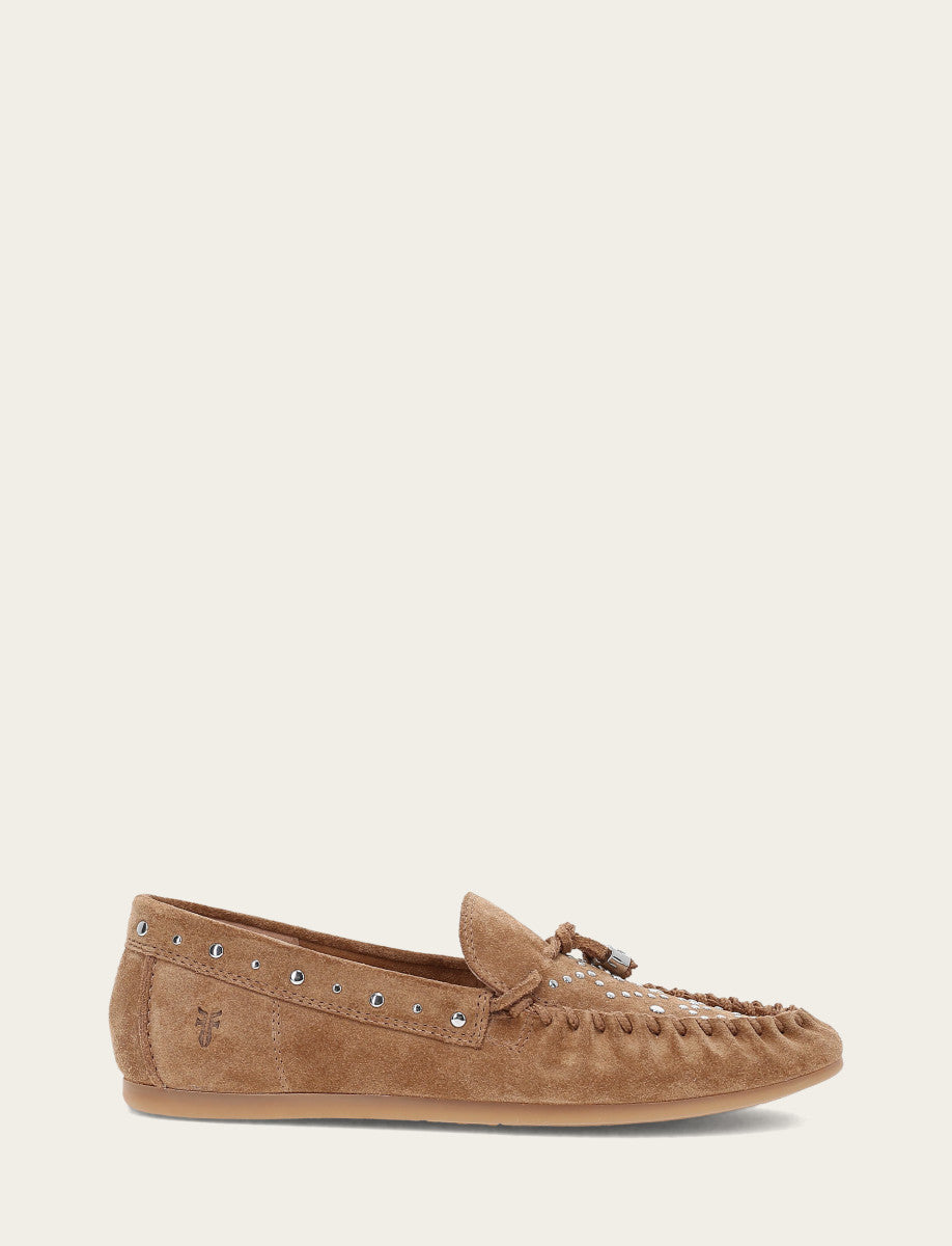 Frye Women's Almond Naya Stud Moc Loafers Almond