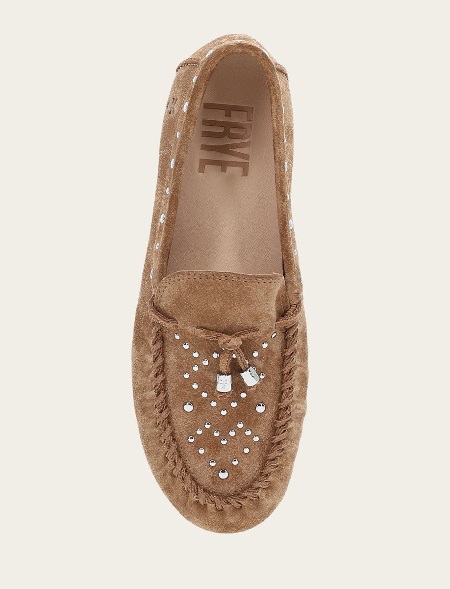 Frye Women's Almond Naya Stud Moc Loafers Almond