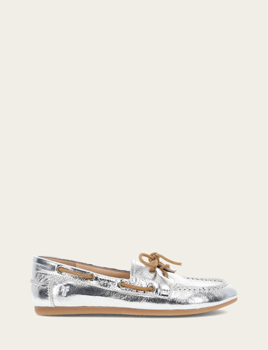 Frye Women's Silver Naya Boat Shoes Silver