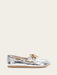 Frye Women's Silver Naya Boat Shoes Silver