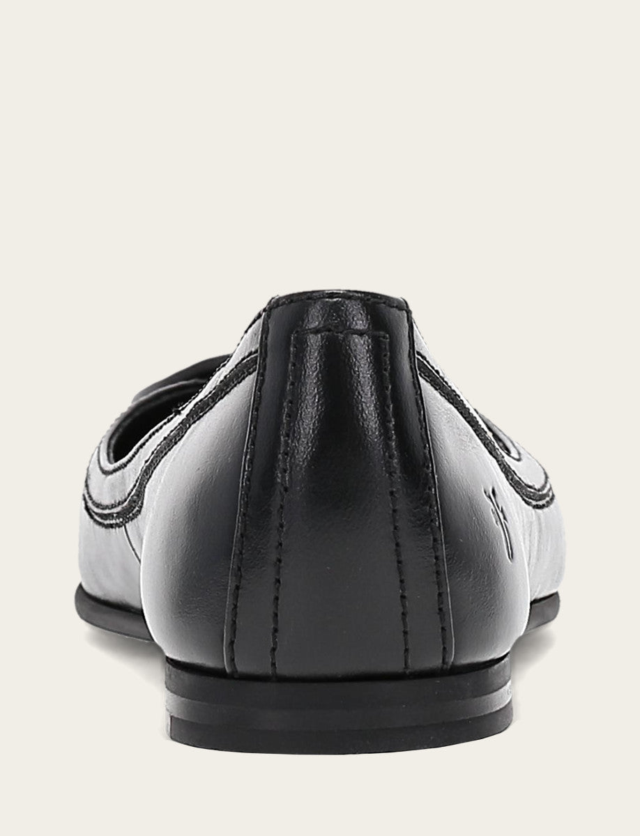 Frye Women's Black Carson Logo Ballet Flats Black