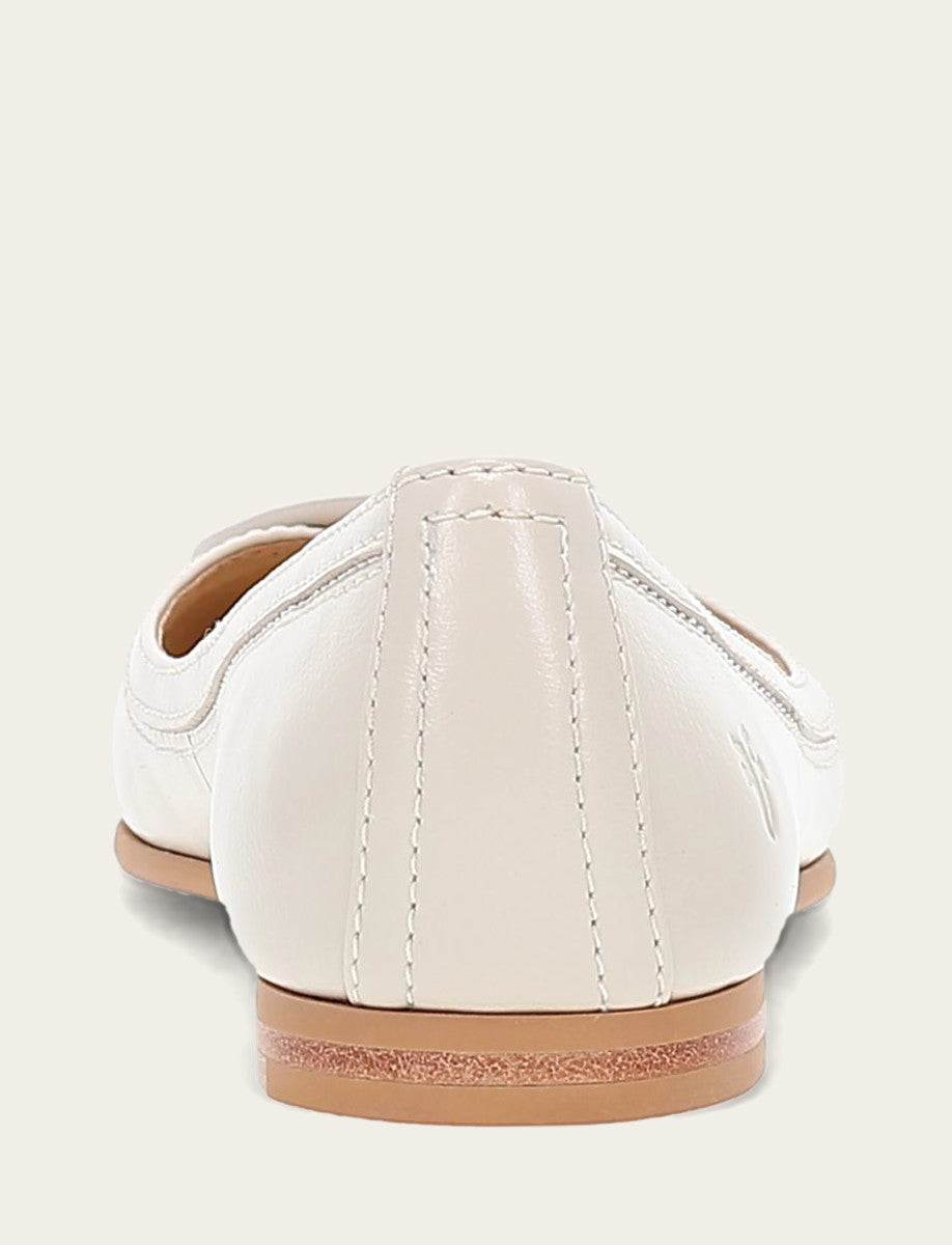 Frye Women's Ivory Carson Logo Ballet Flats Ivory