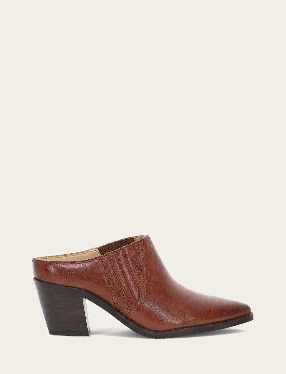 Frye Women's Cinnamon Sara Western Mules Cinnamon